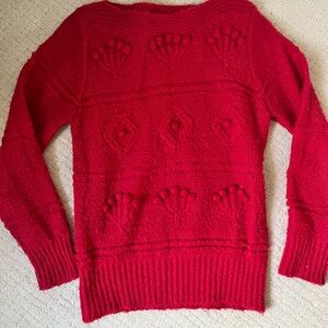 Elegant vintage organically grown Red Women's Sweater large